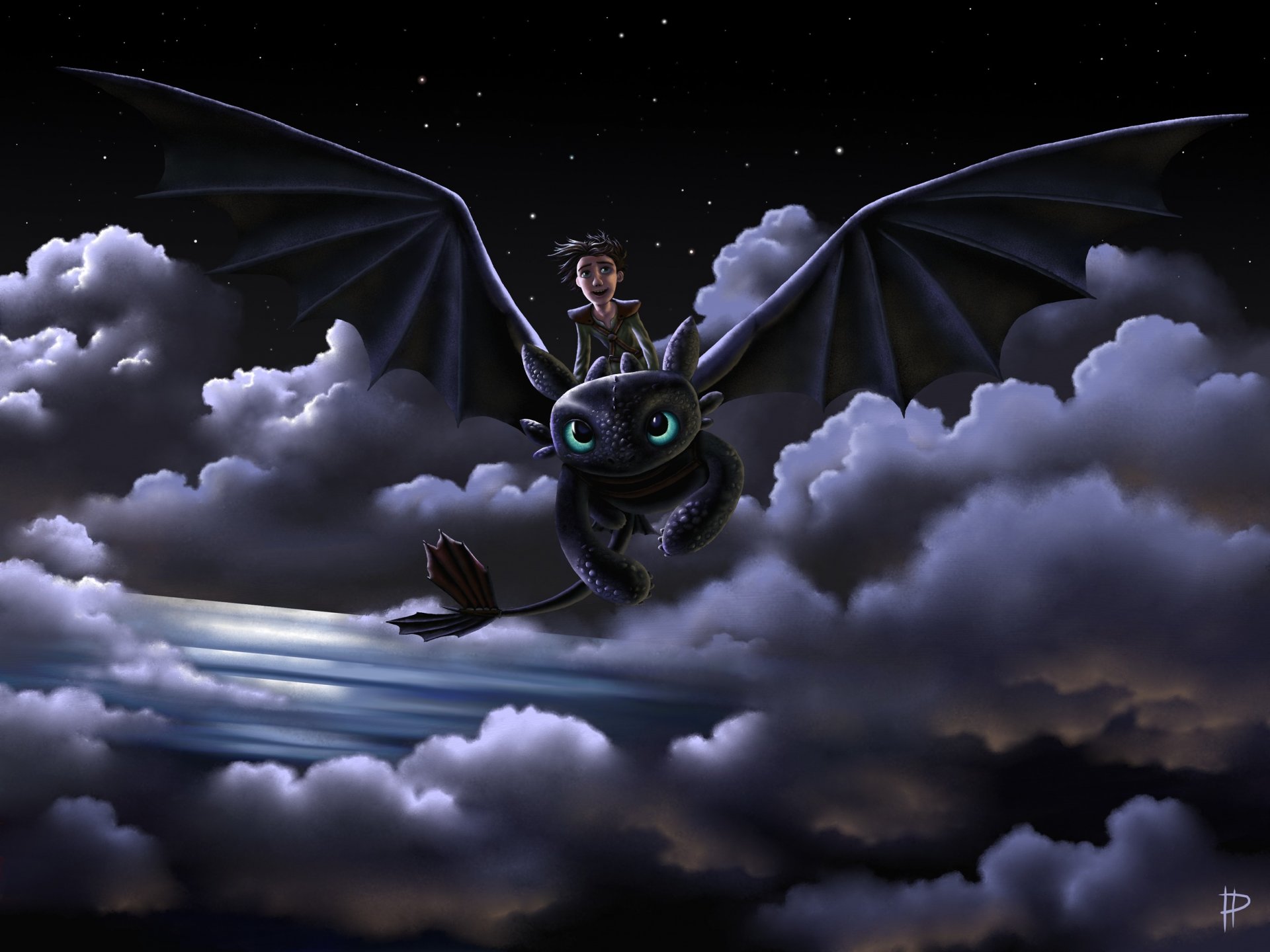 art rom-art dragon bezzubik guy happiness flight night how to train your dragon