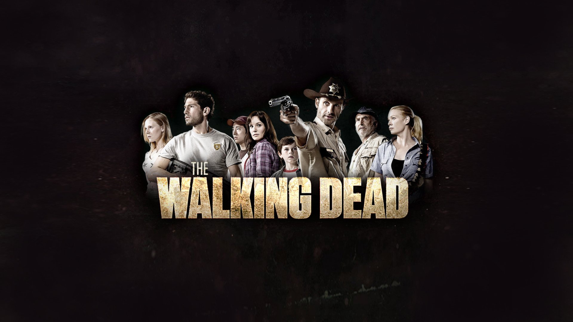 the walking dead tv series serial zombie rick lori carl shane glenn dale amy inscription background