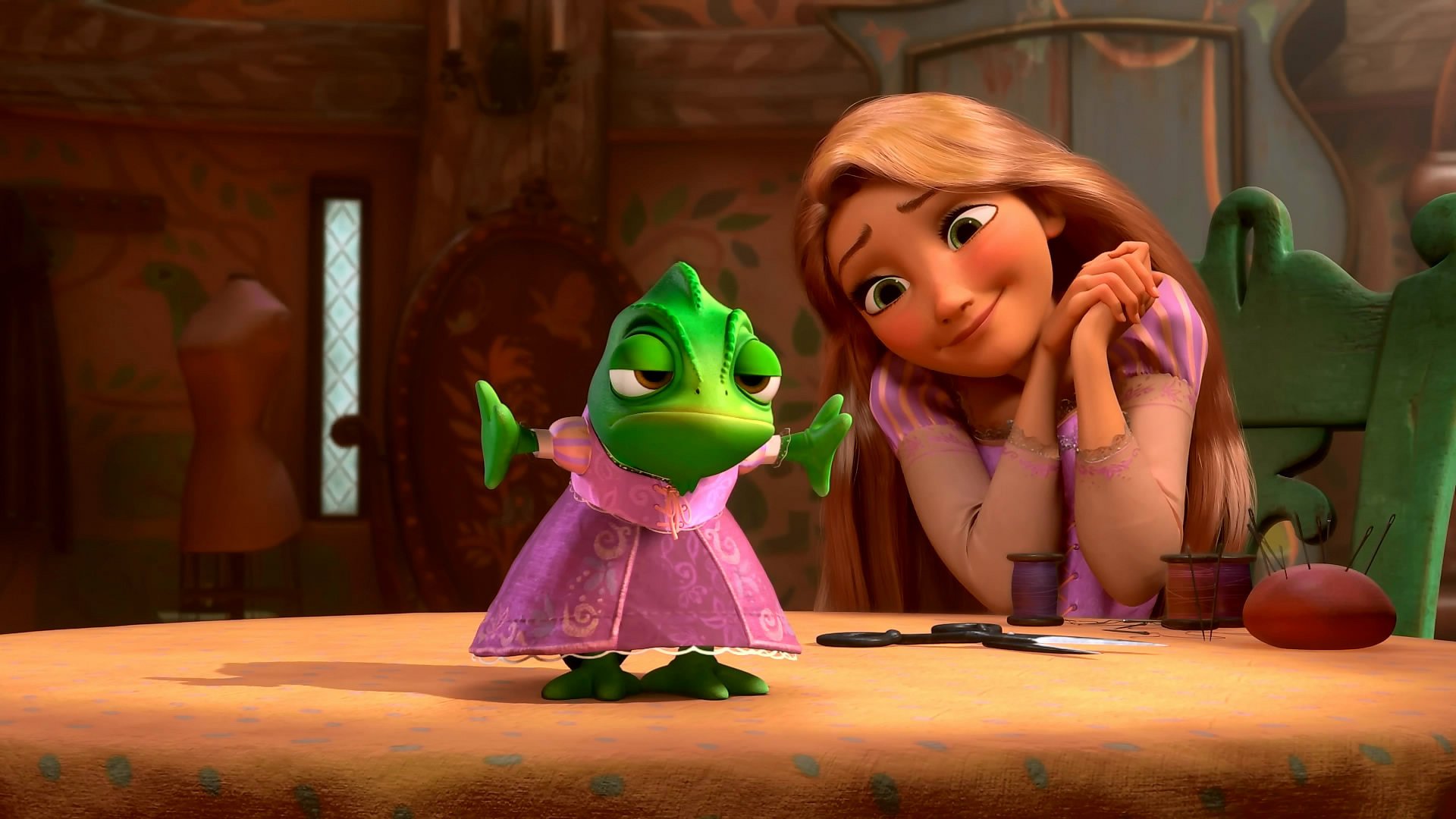 rapunzel: una historia enredada rapunzel pascal vestido