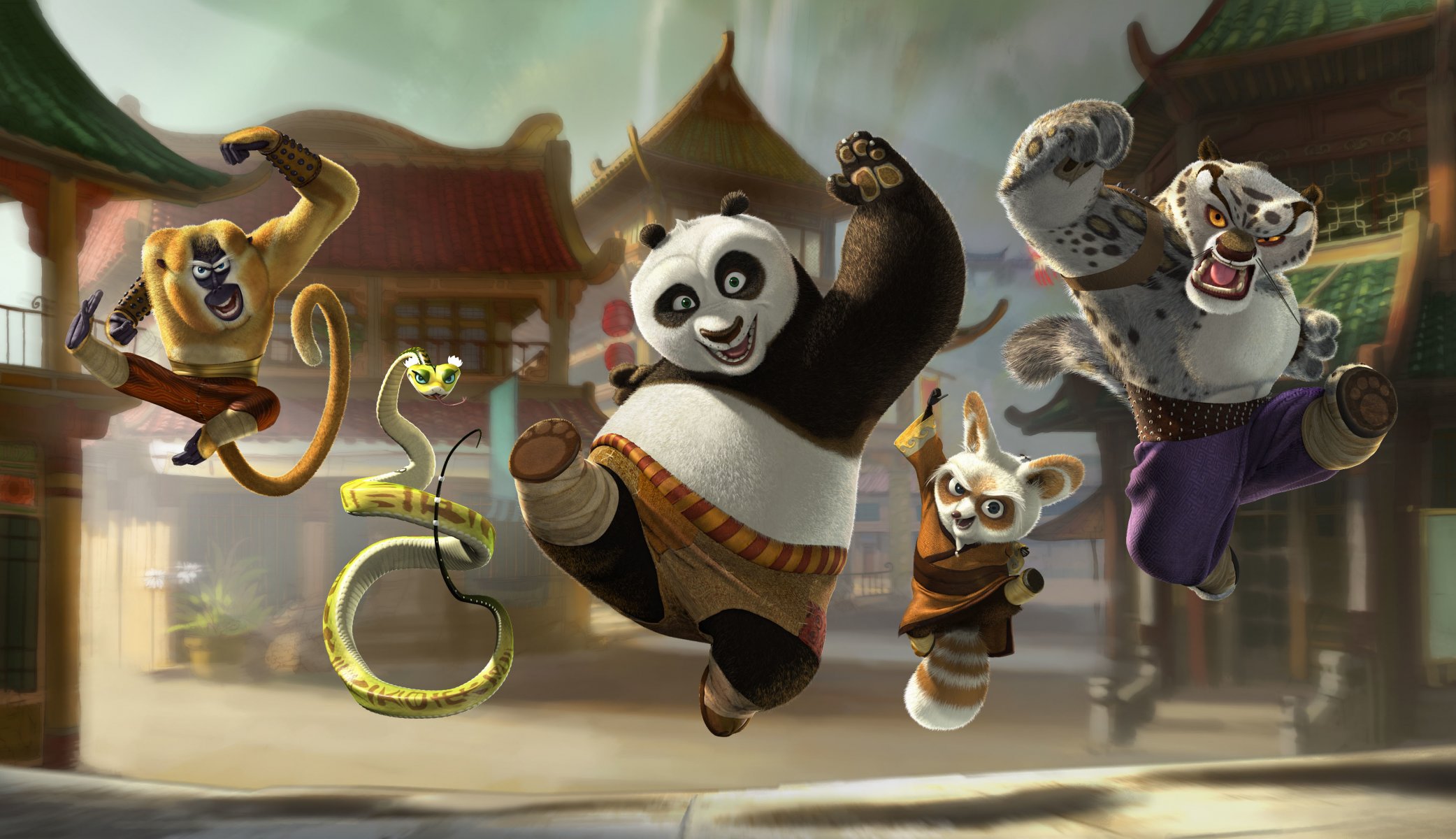 kung fu panda kung fu panda dibujos animados po ro maestro oogway maestro oogway tai lung tai lung mono víbora maestro víbora