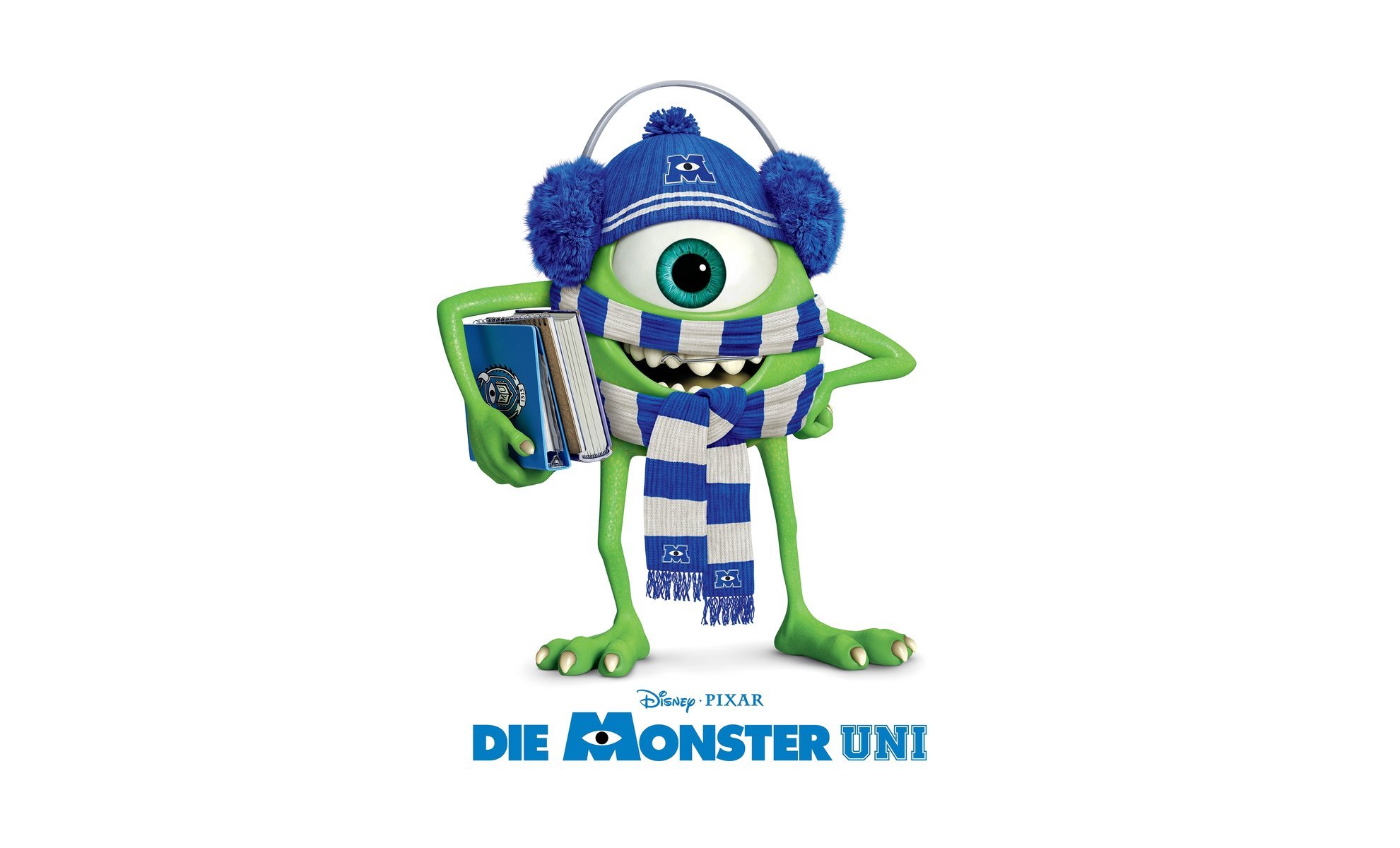 uniwersytet potworów mike wazowski szalik czapka książki disney pixar