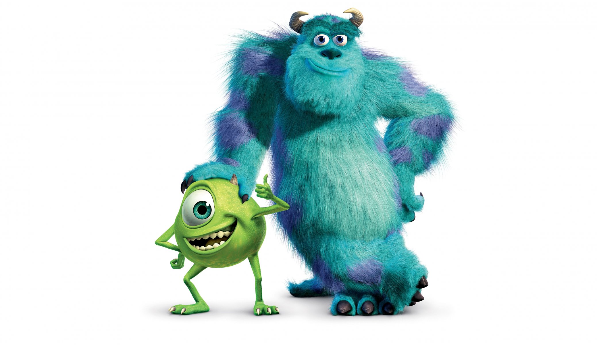 monster corporation disney pixar dessin animé mike wazowski sally sullivan pixar fond blanc