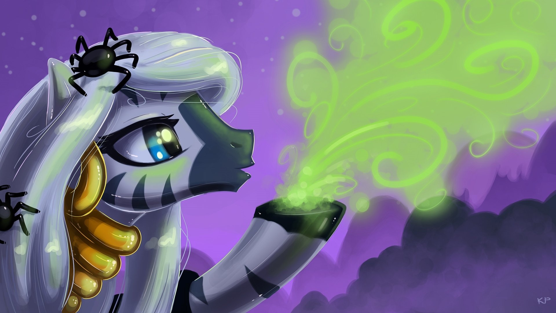 my little pony ponies zecora powder spider halloween the author kp-shadowsquirrel