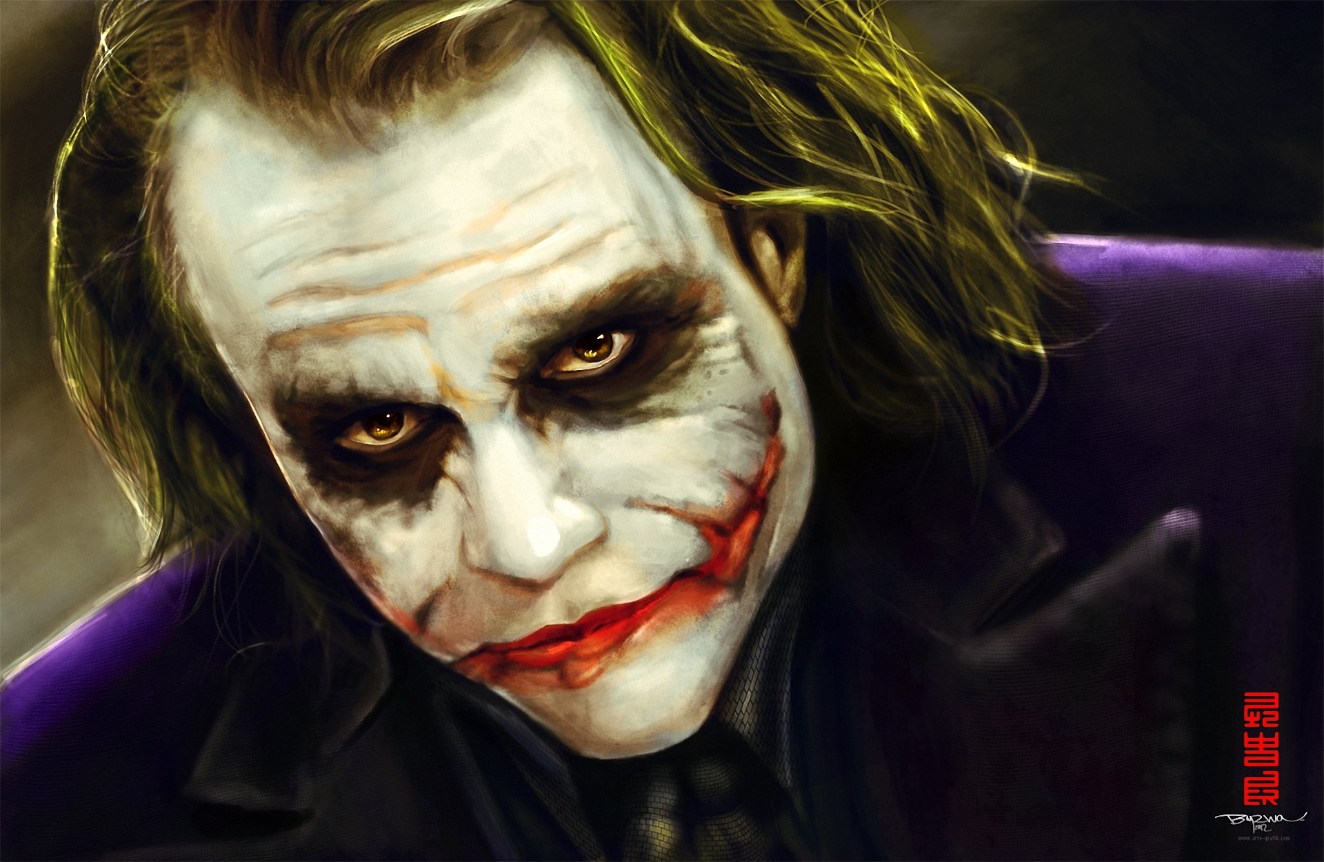 art byzwa dher joker batman makijaż