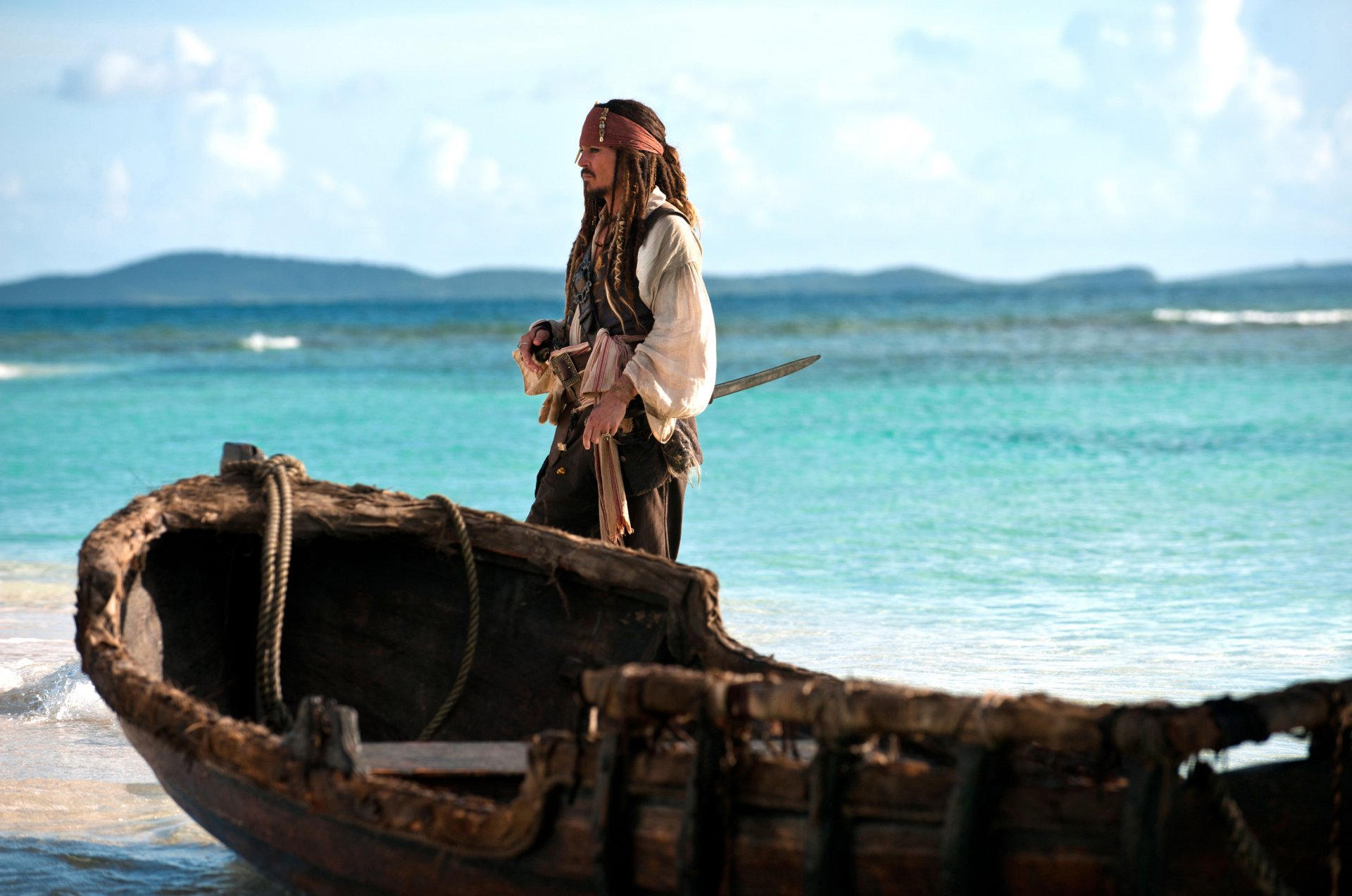 johnny depp captain jack sparrow pirates boat sea ocean pirates of the caribbean: on stranger tide