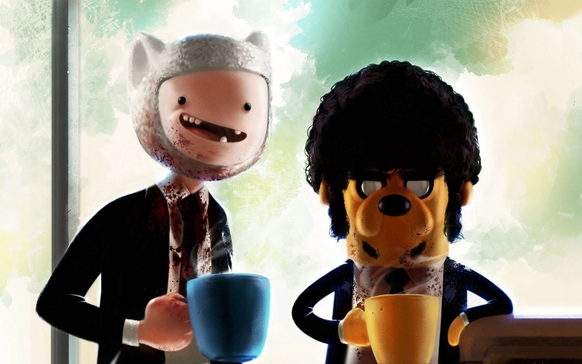 adventure time adventure time finn jake parodia pulp fiction