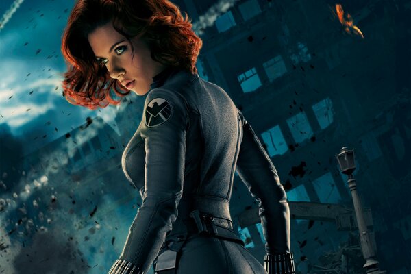 La actriz Scarlett Johansson en la película los Vengadores