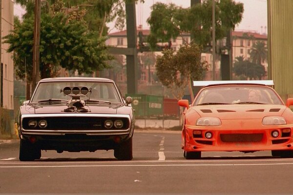 Image du film Fast and Furious deux voitures de course