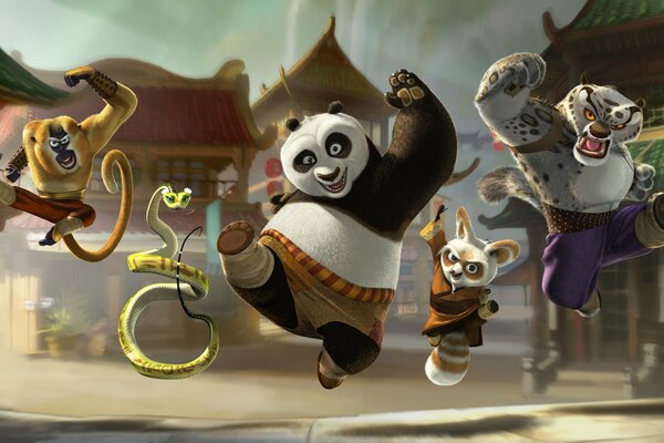 Kung Fu Panda lustige lustige Karikatur