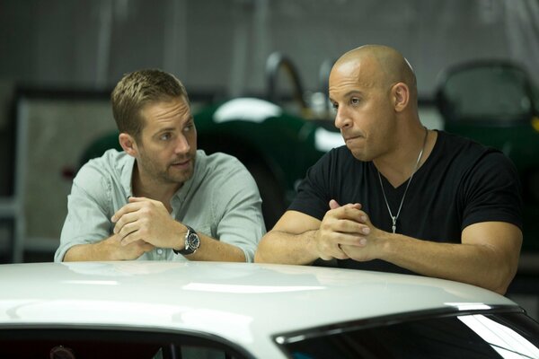 Paul Walker and Vin Diesel wallpaper from the movie. Fast and Furious 6 wallpaper with actors