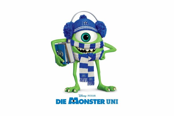 Mike wazowski avec une écharpe cool