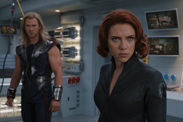 The Stern look of Scarlett Johansson