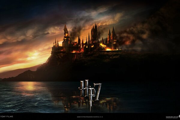 Salvapantallas en el fondo de pantalla. Hogwarts