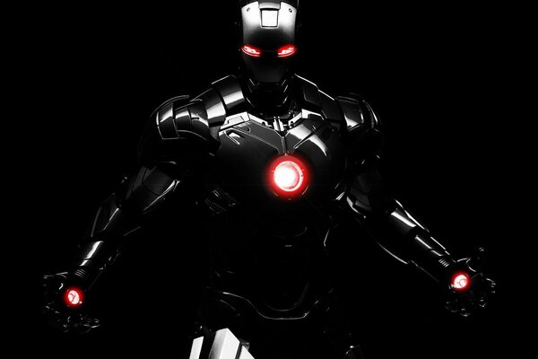 Iron Man sur fond sombre