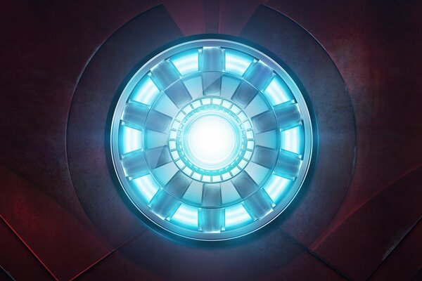 Image of the blue logo from the movie iron man