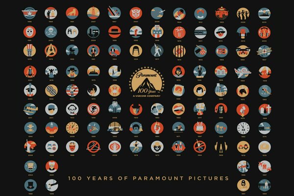 Tapeta z emblematem Paramount Pictures. Okładki filmowe