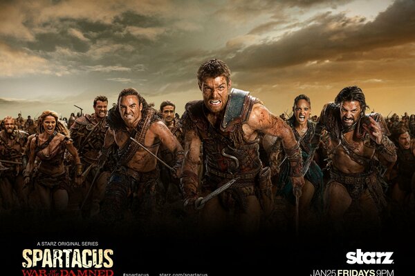 Affiche du film Spartacus la guerre des damnés