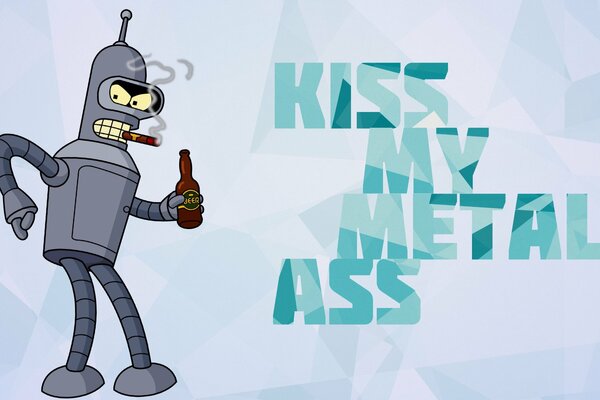 Futurama image and blue inscription