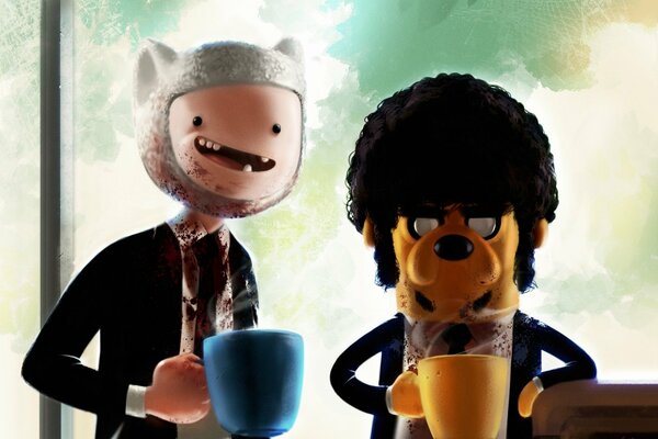 Finn et Jake parodient Pulp fiction