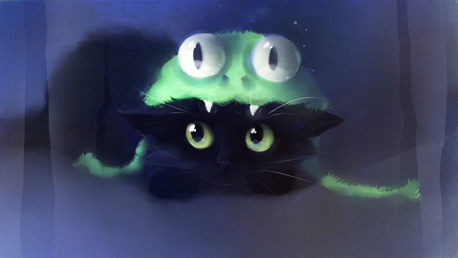 chat chat chaton chapeau grenouille regard dessin pas équipe grenouille artiste apofi