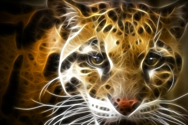 3D image of a predator cat