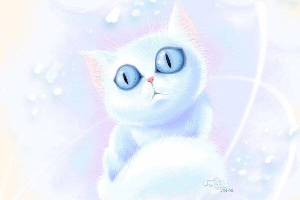 Dibujo con tema de gato de dibujos animados