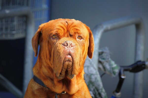 El fondo de la mirada de un perro adulto