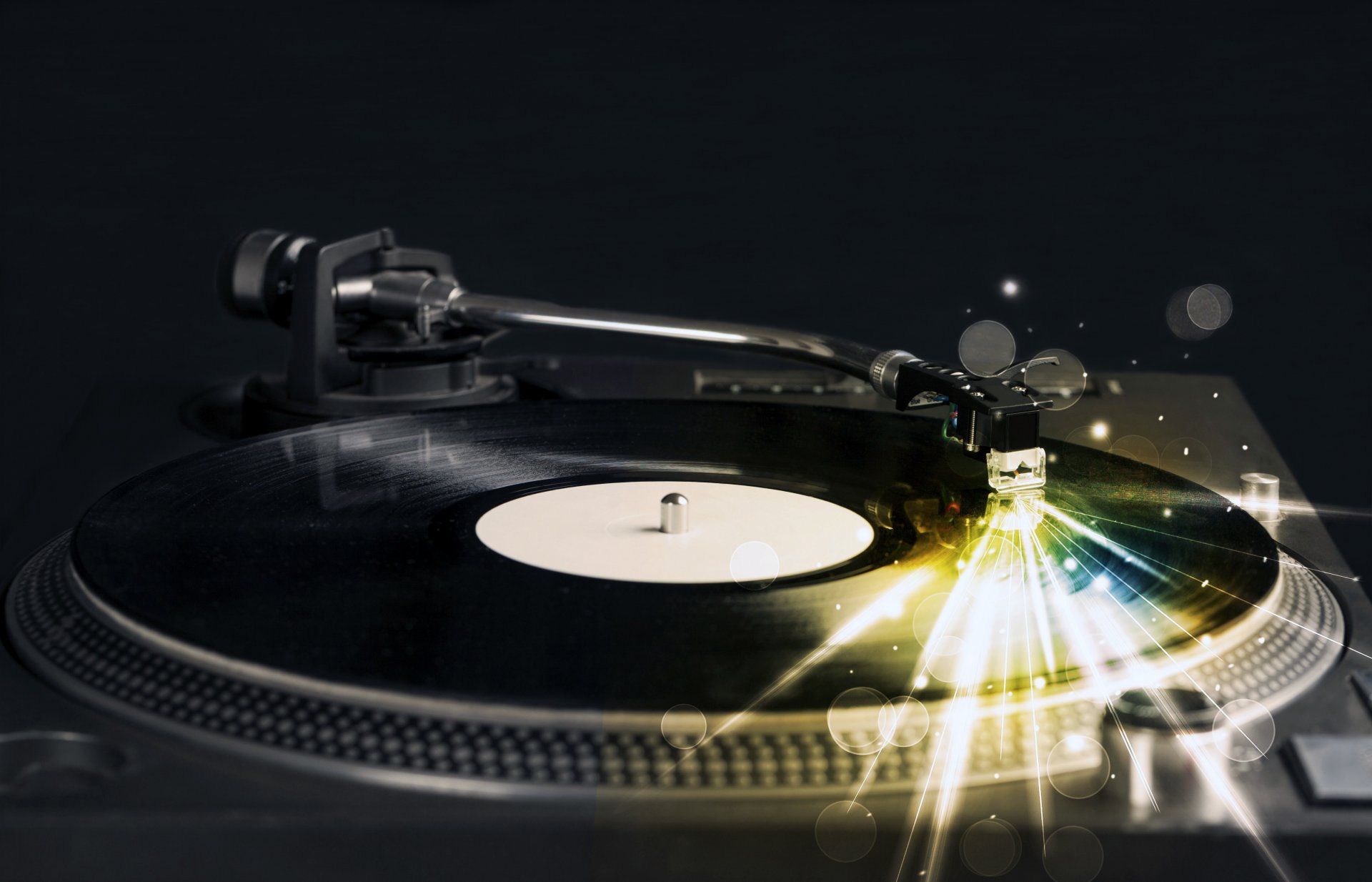 strumento musicale disco vinile record giradischi glow linea luce dj dj scratch scratch suono night club partito amante della musica creativo vintage retro musica bokeh carta da parati