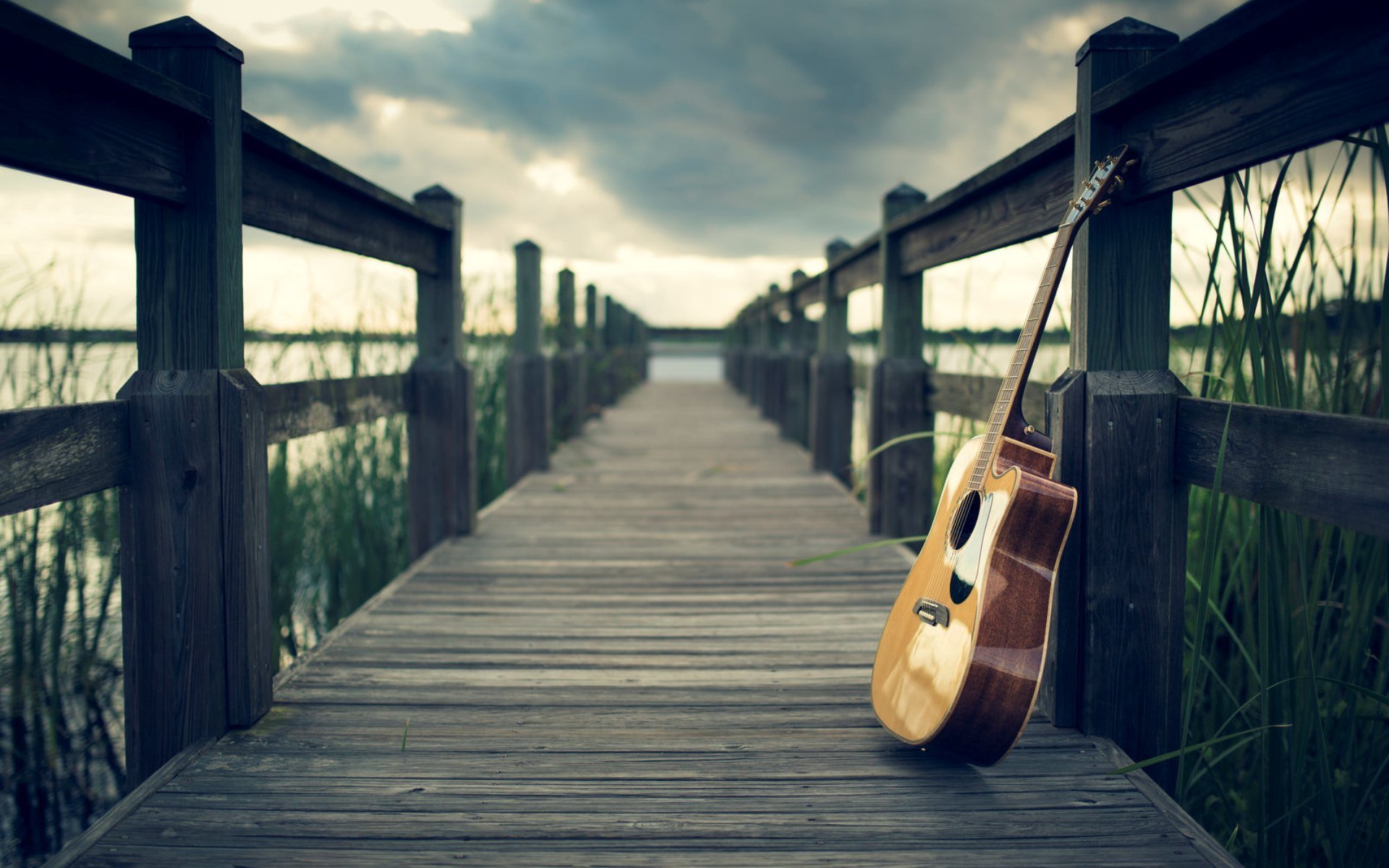 guitarra música puente