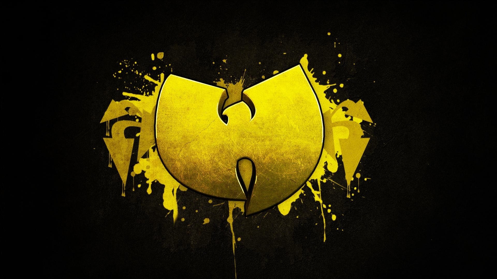 wu-tang clan giallo nero hardcore hip hop musica logo carta da parati