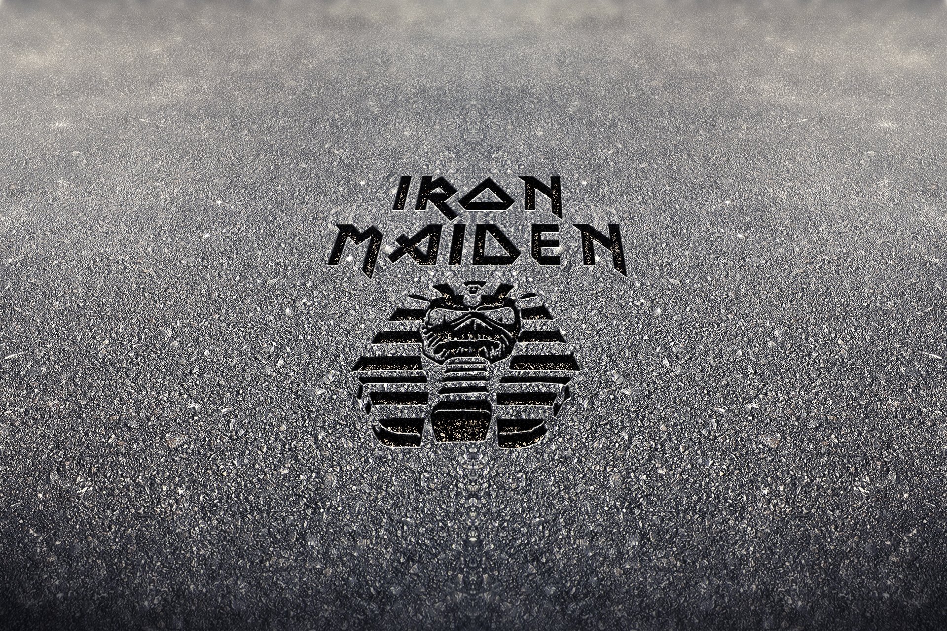 iron maiden logo eddie ciment métaux lourds nwobhm