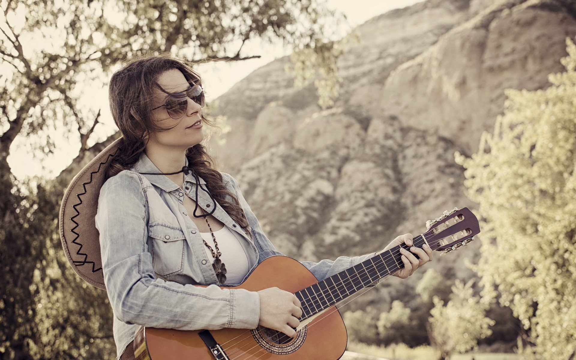 ragazza chitarra musica