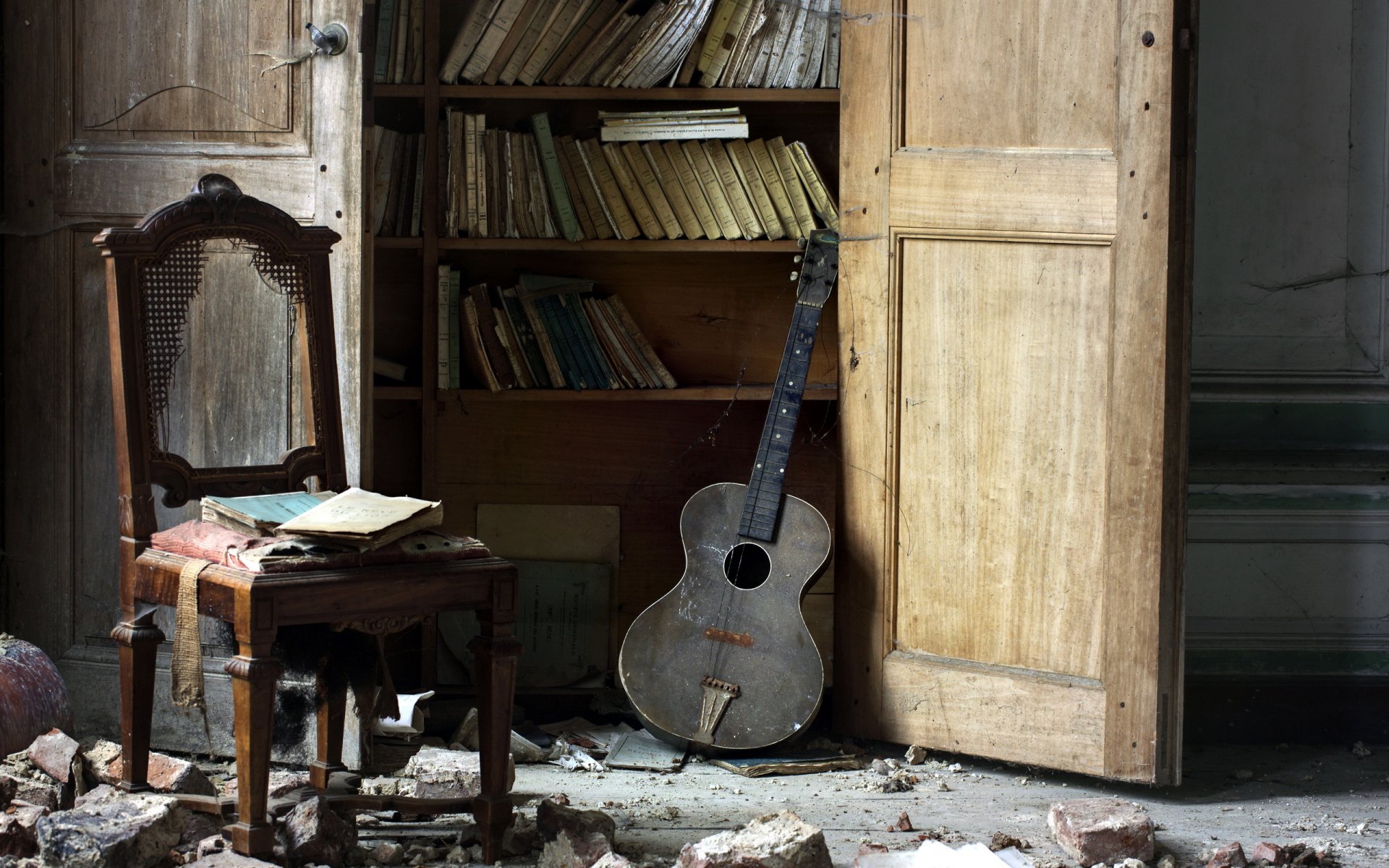 guitars chair wardrobe