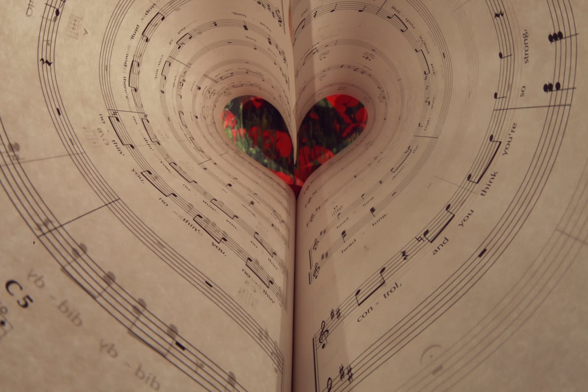 music notes heart