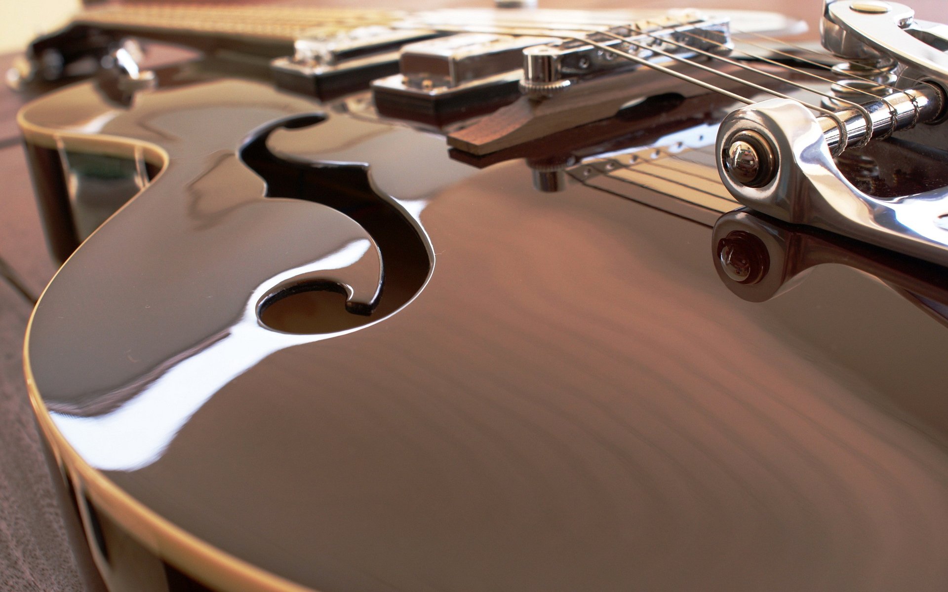 guitarra cuerdas macro