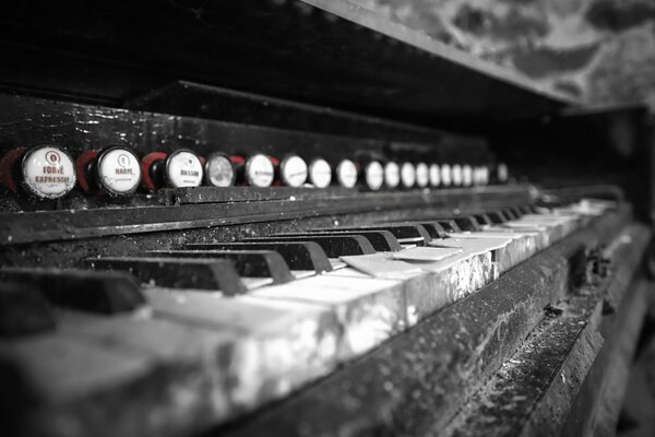 Vintage Orgel Nahaufnahme