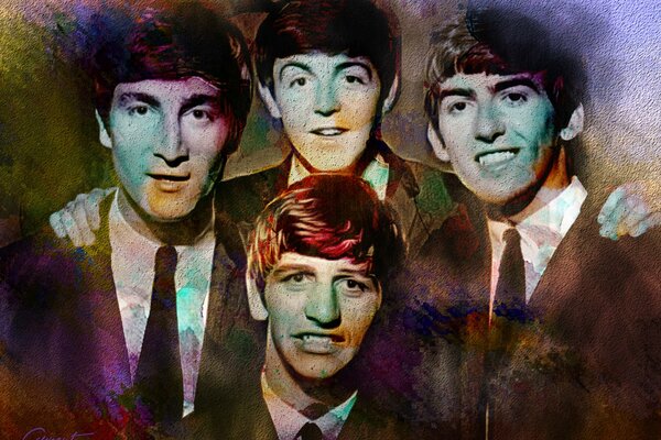 The quartet of the legendary Beatles