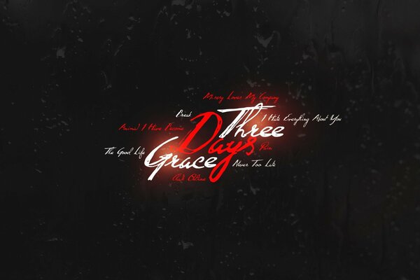 Three days grace Schriftzug