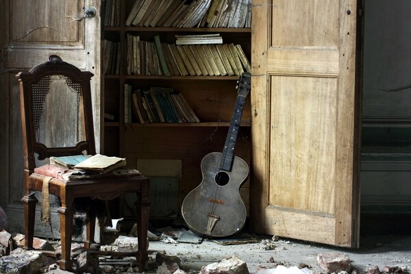 Old things in an abandoned house