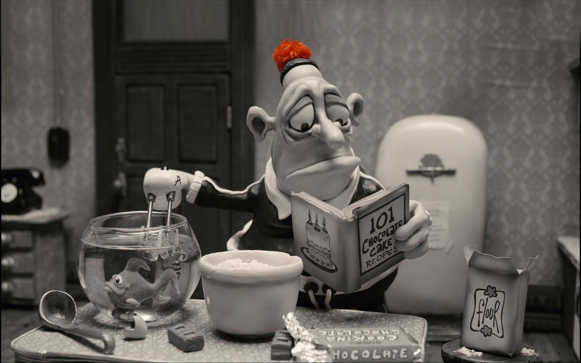 mary and max chocolate cake cook cartoon fish flour art cook cartoons funny