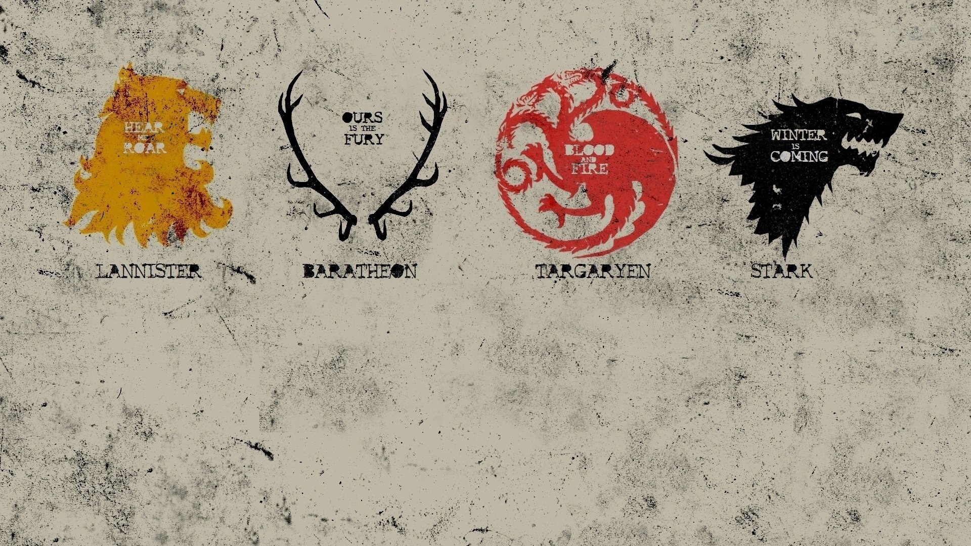 game of thrones house stark targaryen baratheon lanister dire wolf dragon reindeer leo emblem