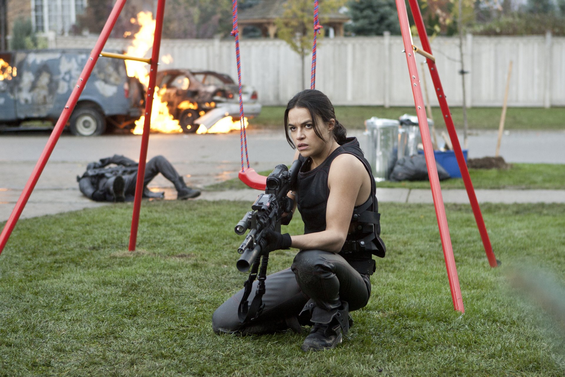 resident evil vengeance michelle rodriguez rain ocampo