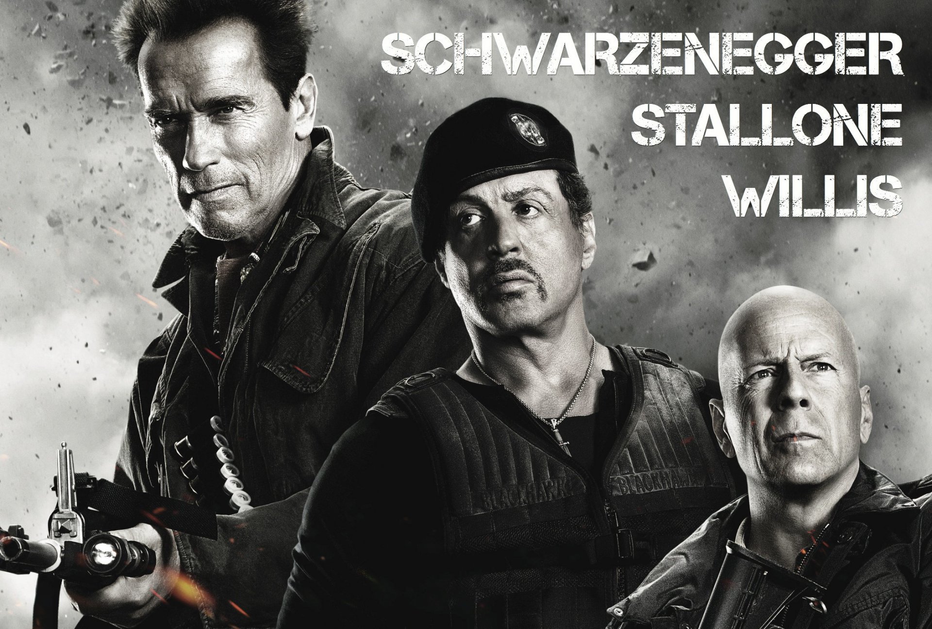 the expendables 2 sylvester stallone barney ross bruce willis iglesia arnold schwarzenegger canalón