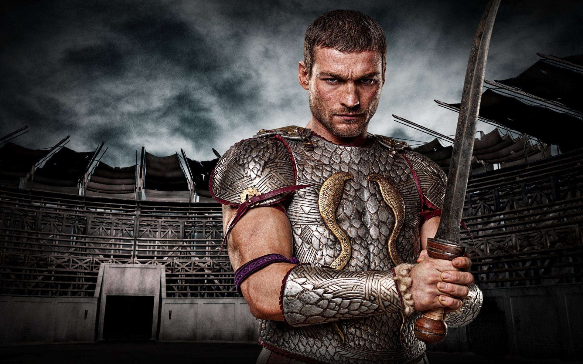 die serie spartacus sand und blut gladiator krieger schwert