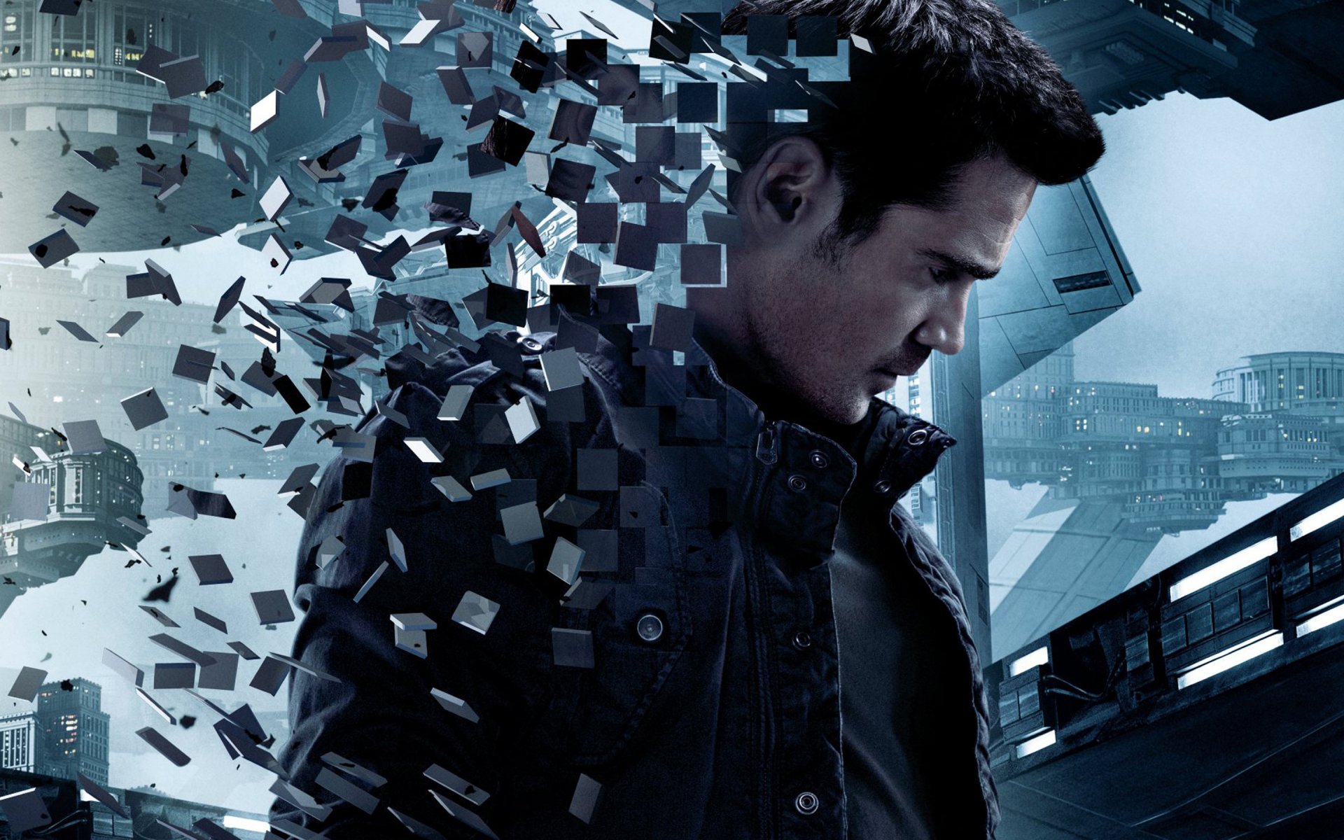 total recall colin farrell colin farrell ville cubes abstraction