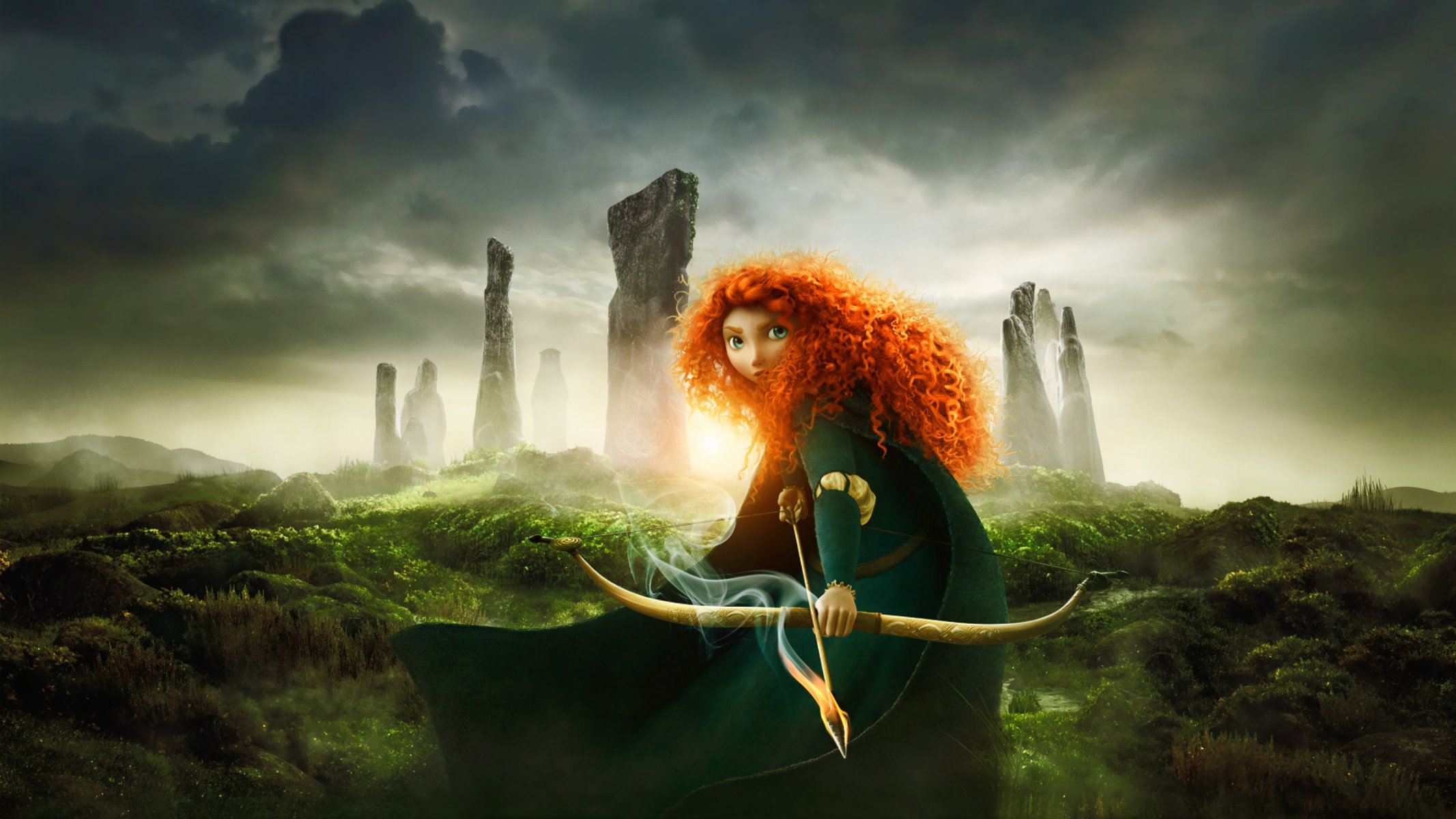 film disney pixar princesse merida écosse cheveux rouges braveheart dessin animé pixar fille rousse archer guerrier