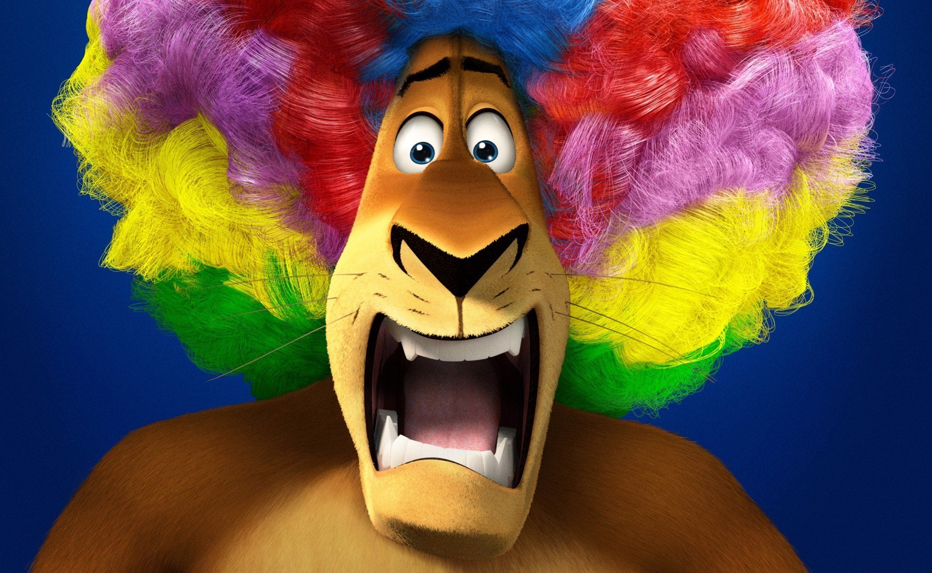 cartoon madagascar 3 leo alex circus wig