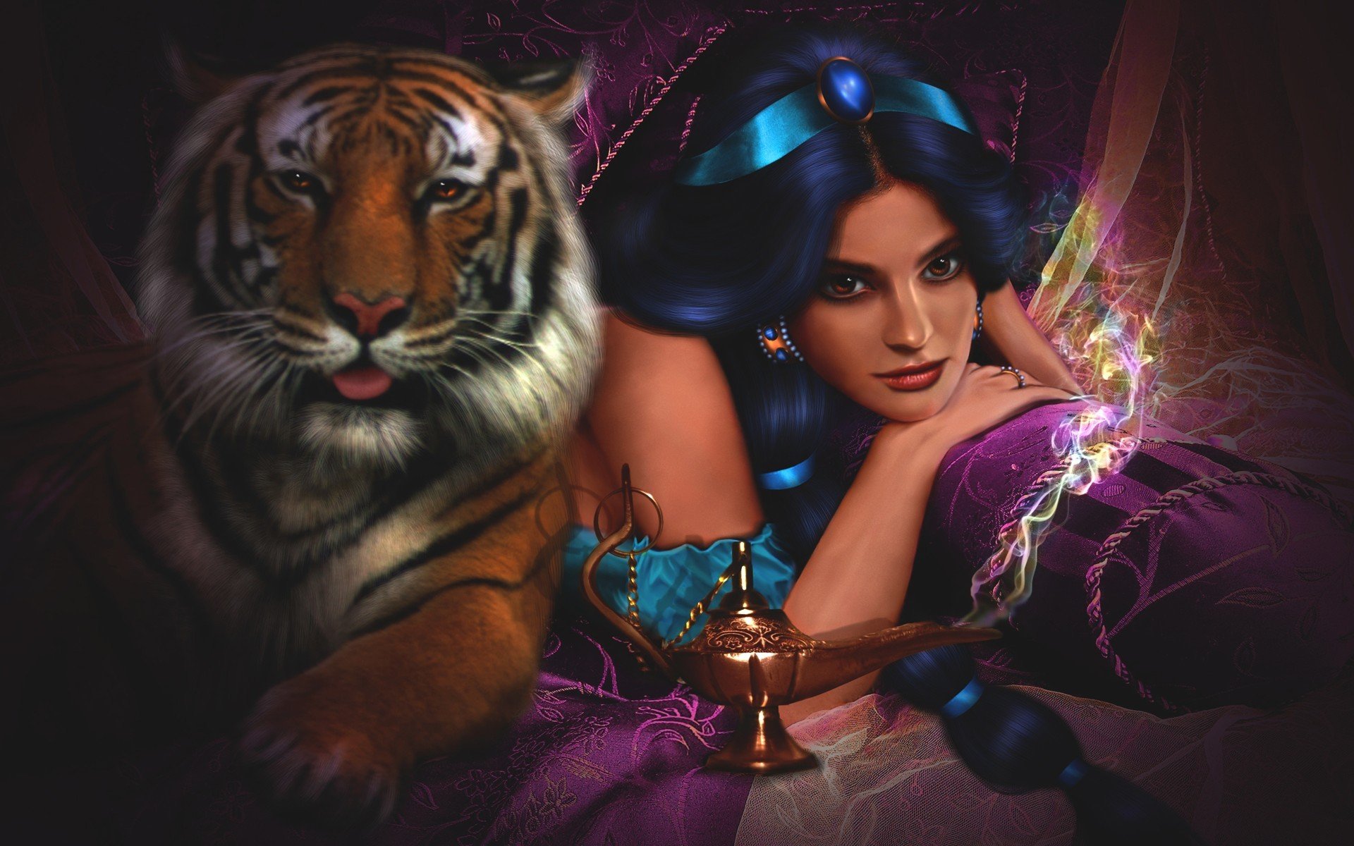 aladdin disney jasmin aladdin tiger märchen mädchen jasmin aladdin disney anime