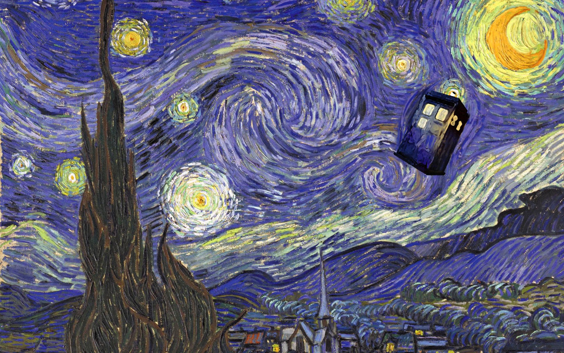 vincent van gogh la noche estrellada notte stellata tardis