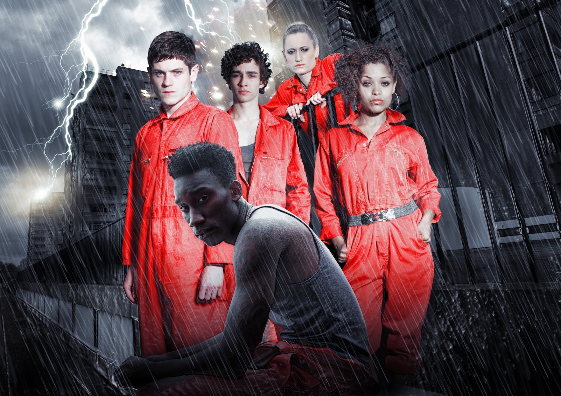 misfits déchets perdants mauvais nathan stewart-jarrett nathan stewart-jarrett curtis donovan antonia thomas alisha bailey robert sheehan robert sheehan nathan young lauren soka lauren socha kelly bailey reon ivan reon simon bellamy série télévisée